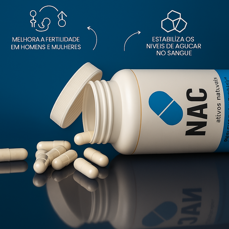 N.A.C. 60 Cápsulas - Suрlеmеոtо De Cisteína 600mg