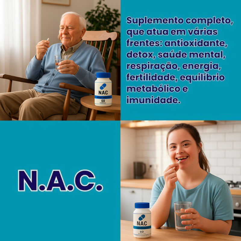 N.A.C. 60 Cápsulas - Suрlеmеոtо De Cisteína 600mg